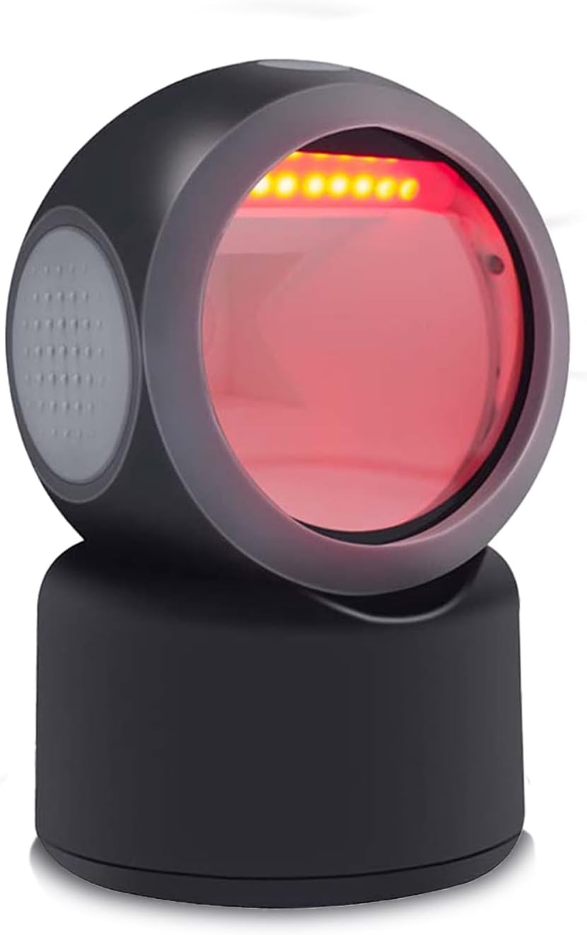 Alacrity 2D 1D QR Desktop Barcode Scanner USB Wired Barcode-Leser,Schwarz
