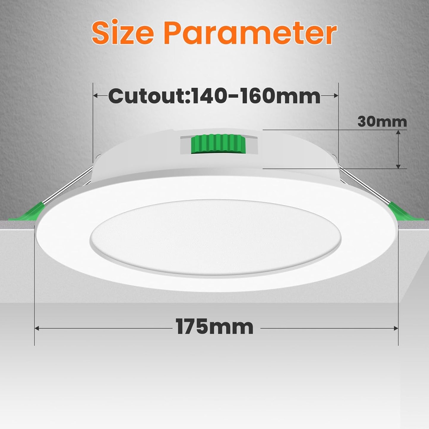 ALUSSO LIGHTING (6er Set) Einbaustrahler LED,15W 1200 Lumen 3000K 4000K 6500K Dimmbar Deckenspots