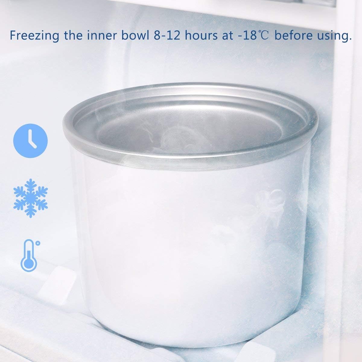 Sweet Alice 1,5 Liter Eisbeeriter 3 in 1 mit Timer weiß für Zuhause