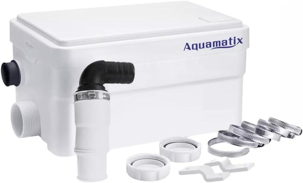 Aquamatix Duscha Duschpumpe 250W Hebeanlage Kompakte Abwasserpumpe 2 Zuläufe