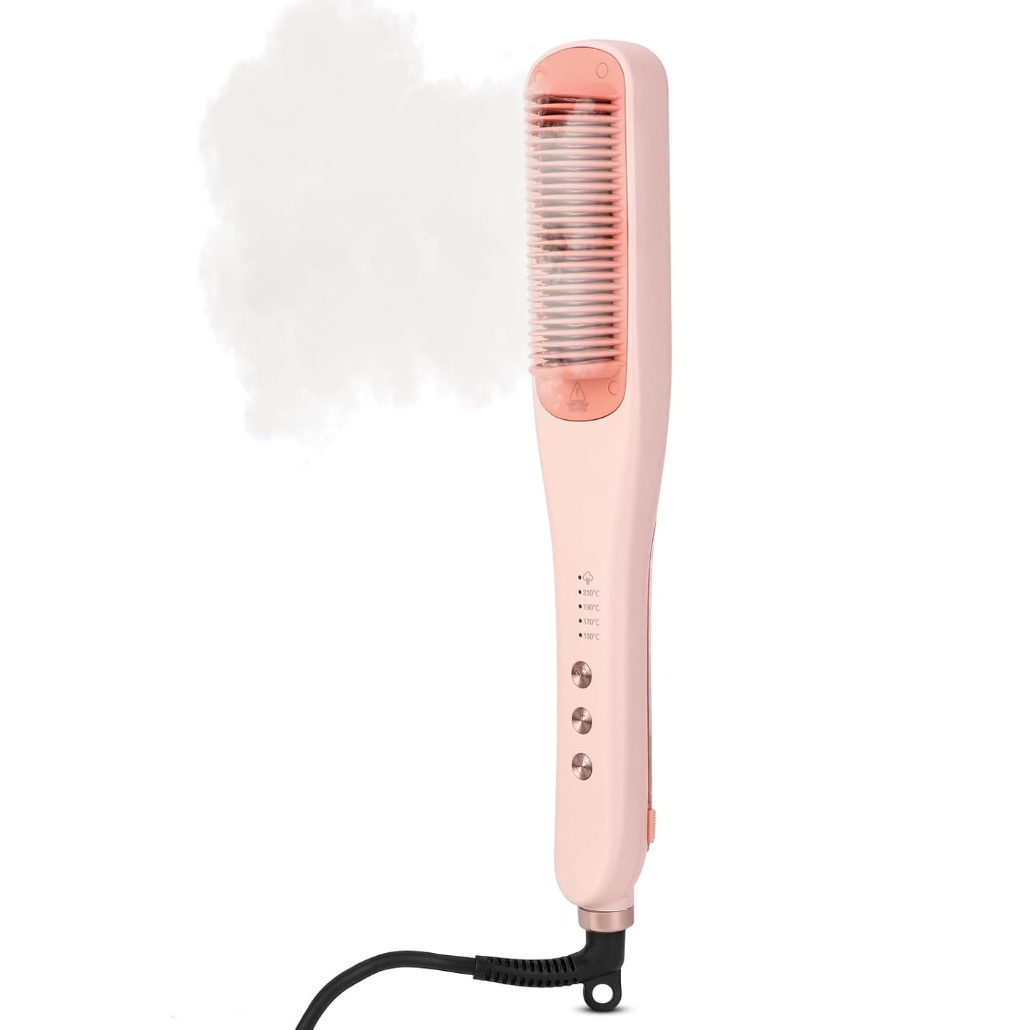 AraSyleon Dampf-Haarglätter Bürste 3-Temp Stufen PTC 30s Glättbürste Rosa