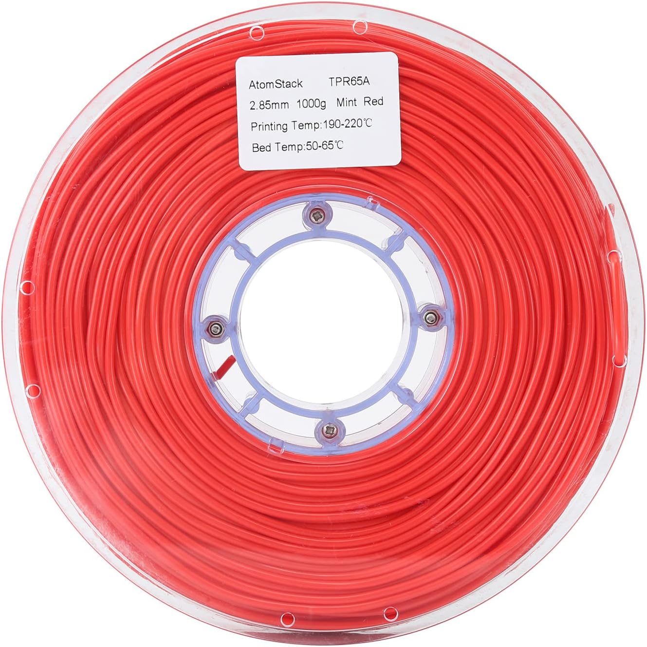 Filament TPR65A mit 2,85 mm Innendurchmesser für Cambrian Pro 3D-Drucker 1000g rot