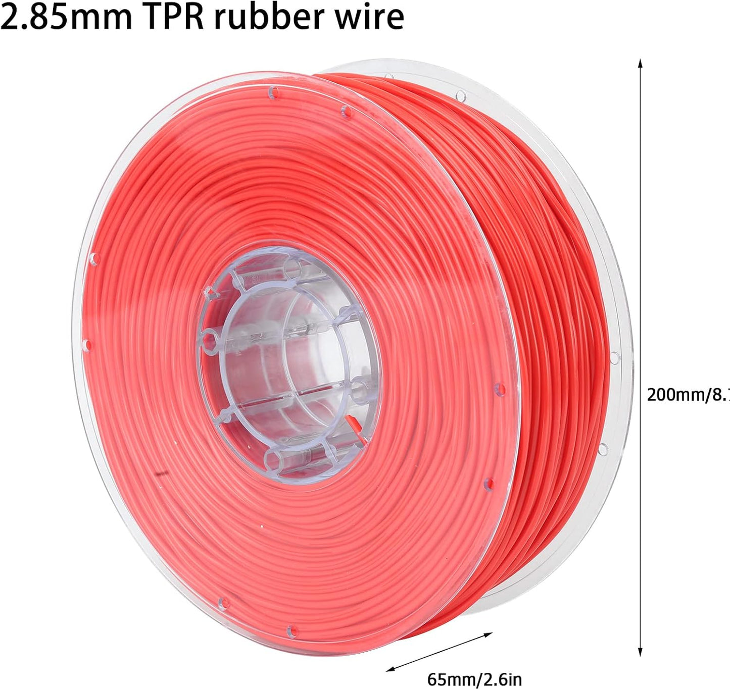 Filament TPR65A mit 2,85 mm Innendurchmesser für Cambrian Pro 3D-Drucker 1000g rot