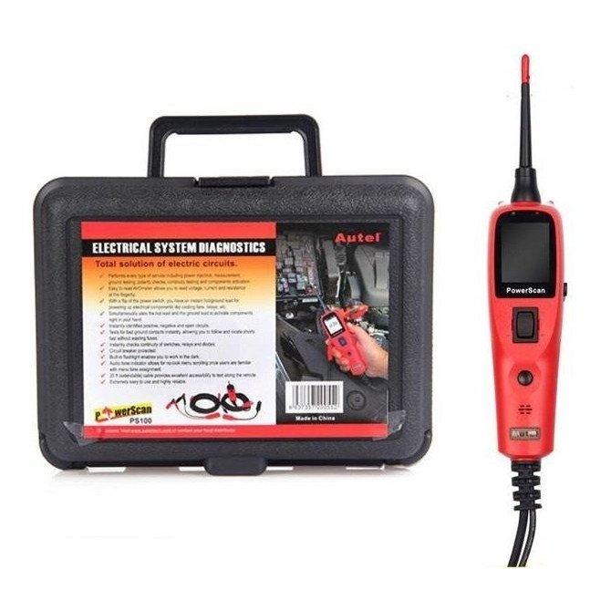 Autel Powerscan PS100 Electrical System Tester PS 100 Stromkreistester mit 20 Fuß Kabel, eingebautem Leistungsschalter, problemloser AC/DC-Stromfluss