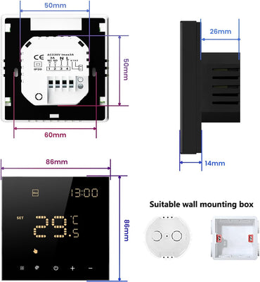 AVATTO Thermostat für Wasser-Fußbodenheizung, Smart WiFi programmierbarer Raumthermostat