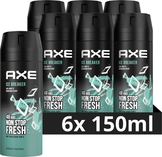 Ax 6x 150 ml Ice Breaker Deospray Déodorant Spray Corps Homme