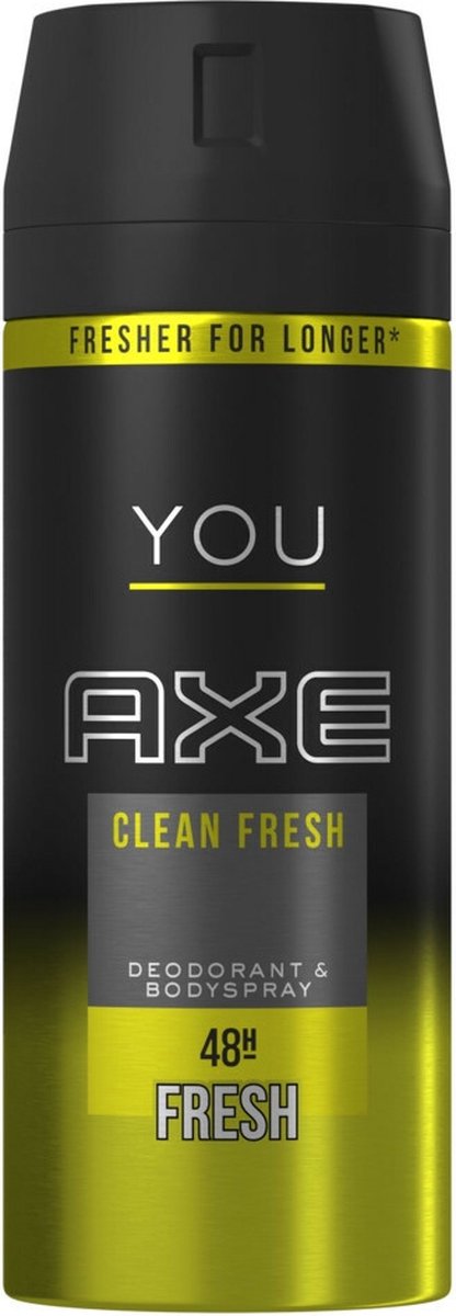 Ax 6x 150 ml Clean Fresh Deospray Déodorant Spray Corps Homme