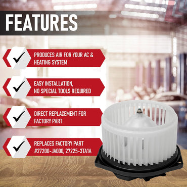 Ersatz-Gebläsemotor – Kompatibel mit Nissan- und Infiniti-Fahrzeugen – Altima, Maxima, 350Z, Murano,