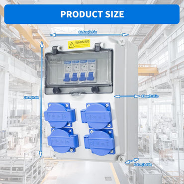 Baustromverteilerkasten 16A, 230V Stromverteiler Wandverteilerkästen IP65