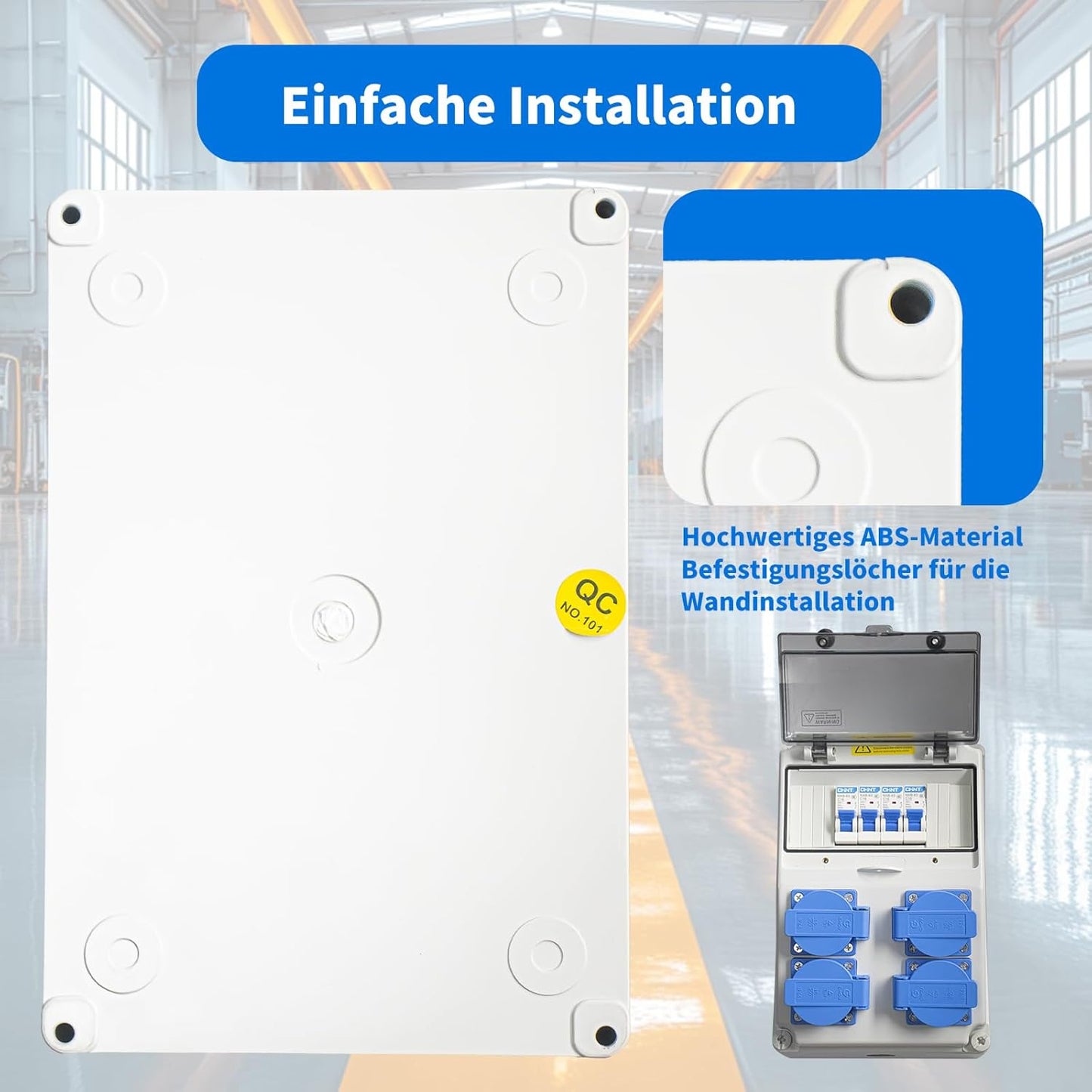 Baustromverteilerkasten 16A, 230V Stromverteiler Wandverteilerkästen IP65