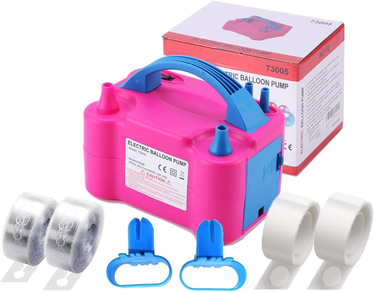 Pompe à ballon, gonfleur de ballon électrique Luftpumpe mit Doppeldüse