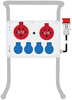 Bemis Netzteil 5x32A. 380V. Stecker 1,5m. verkabelt Abmessungen 210x300x90