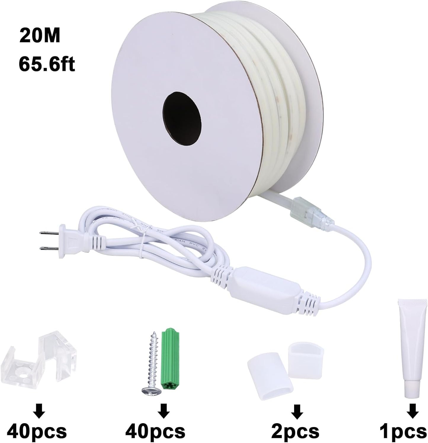 BENLUN AC 220V COB LED Streifen Aussenbereich 20M, 3000K Warmweiß LED Strip