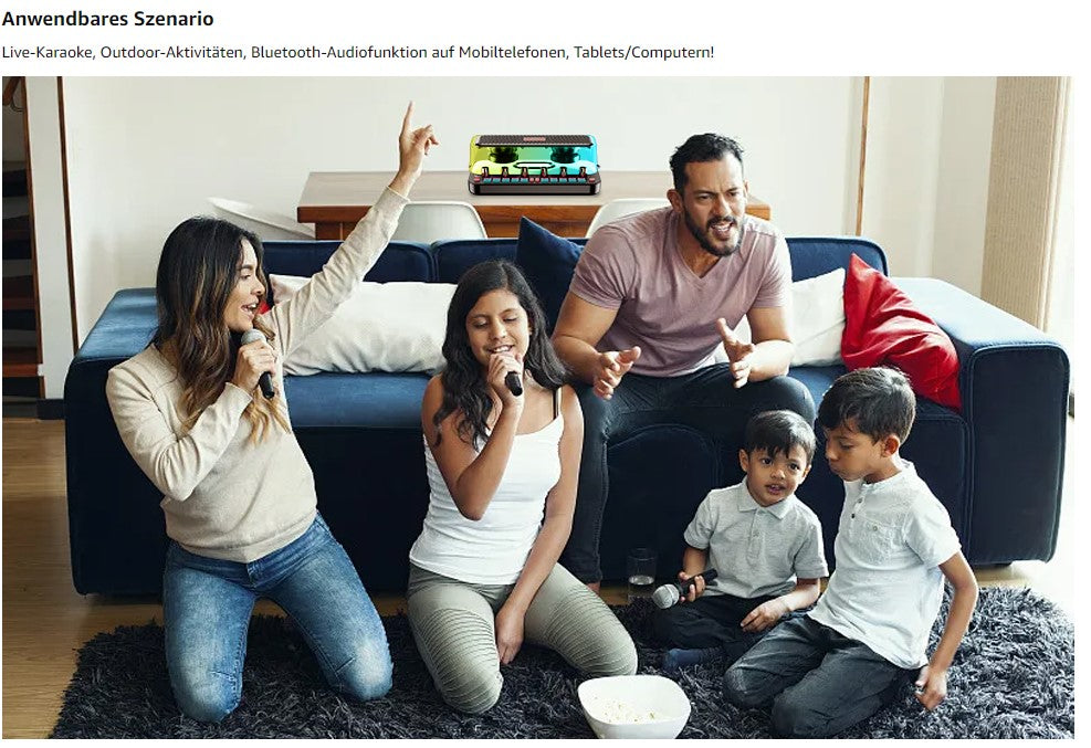BeTIM c18 Bluetooth Karaoke Mikrophon Erwachsene, Tragbares 3 in 1 Für Webcast Karaoke,drahtloses Mikrofon Home Geburtstagsgeschenk Karaoke Mikrofon für Flach, für Android, für PC, für Smartphone