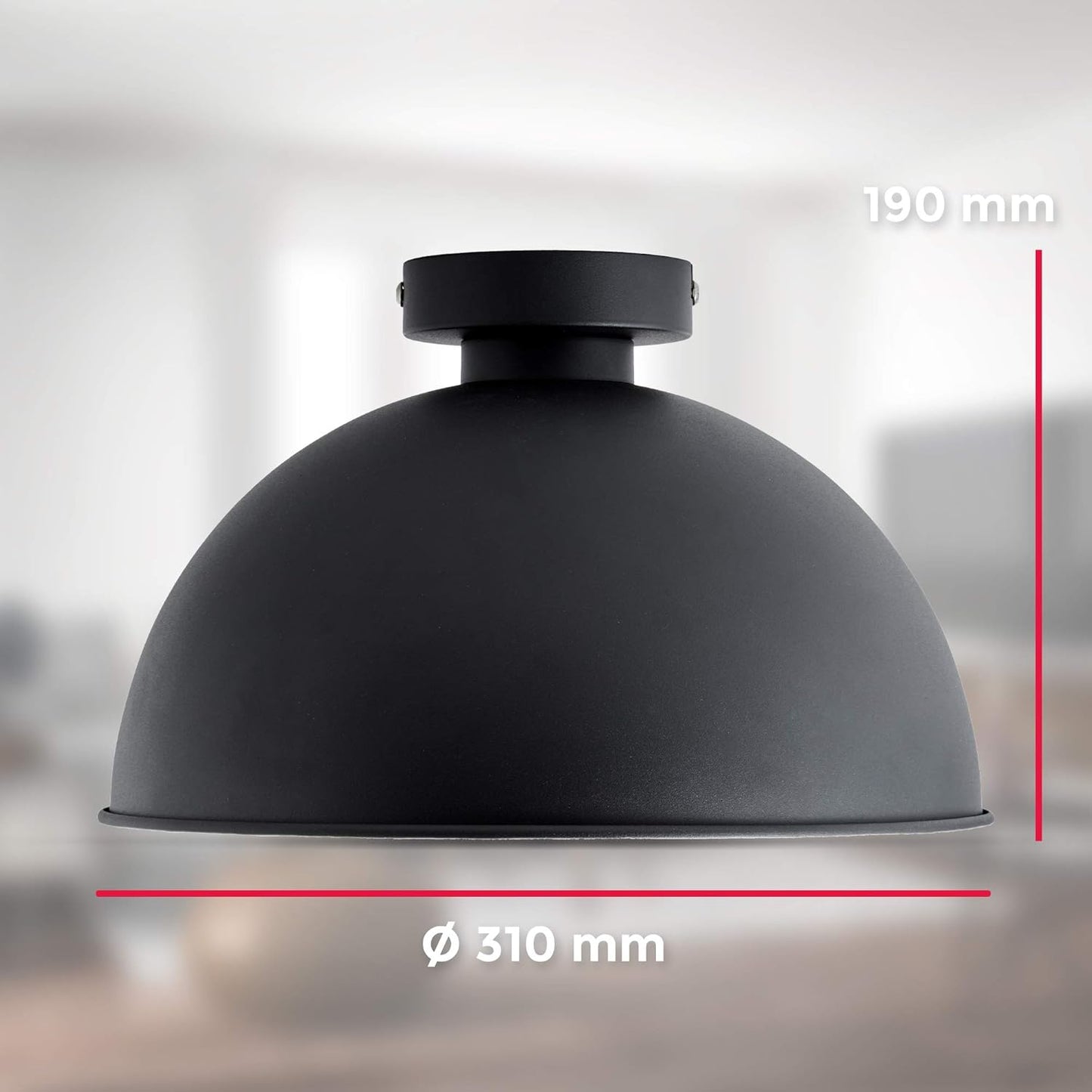 BKLicht - Lampe de pont avec culot E27, max. 60 watts, rétro vintage, noir-or