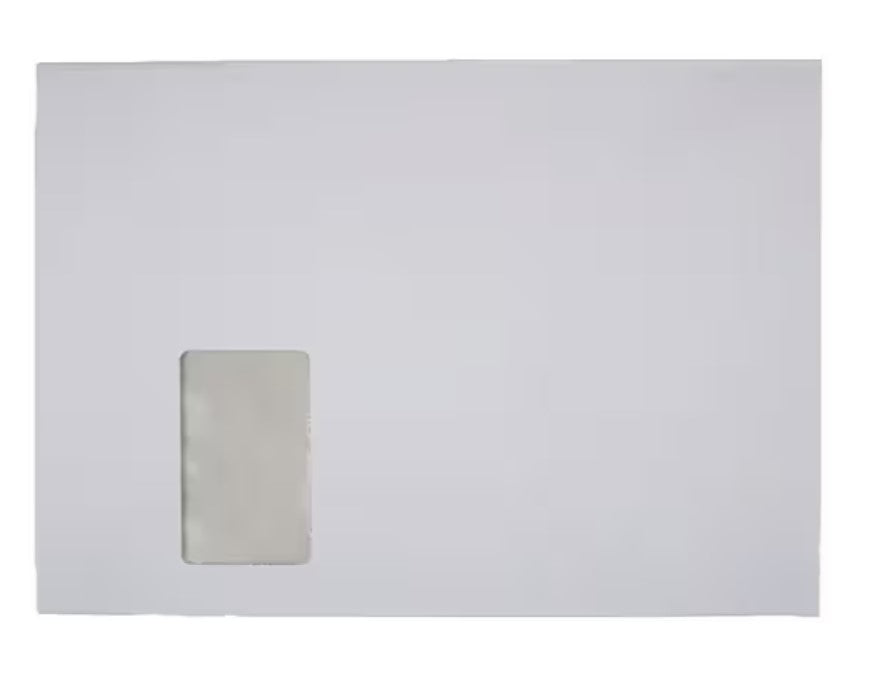 BONG 100 Sacs polyvalents avec baguette à papier C4 100 g/m² avec fenêtre