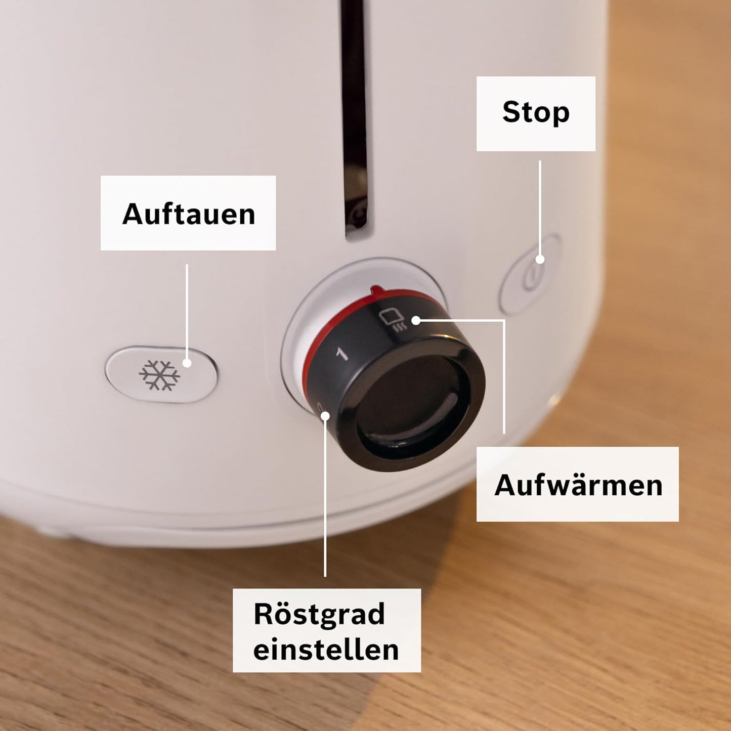 Bosch Kompakt Toaster MyMoment TAT2M121 für 2 Scheiben, 800 Watt, Weiß matt
