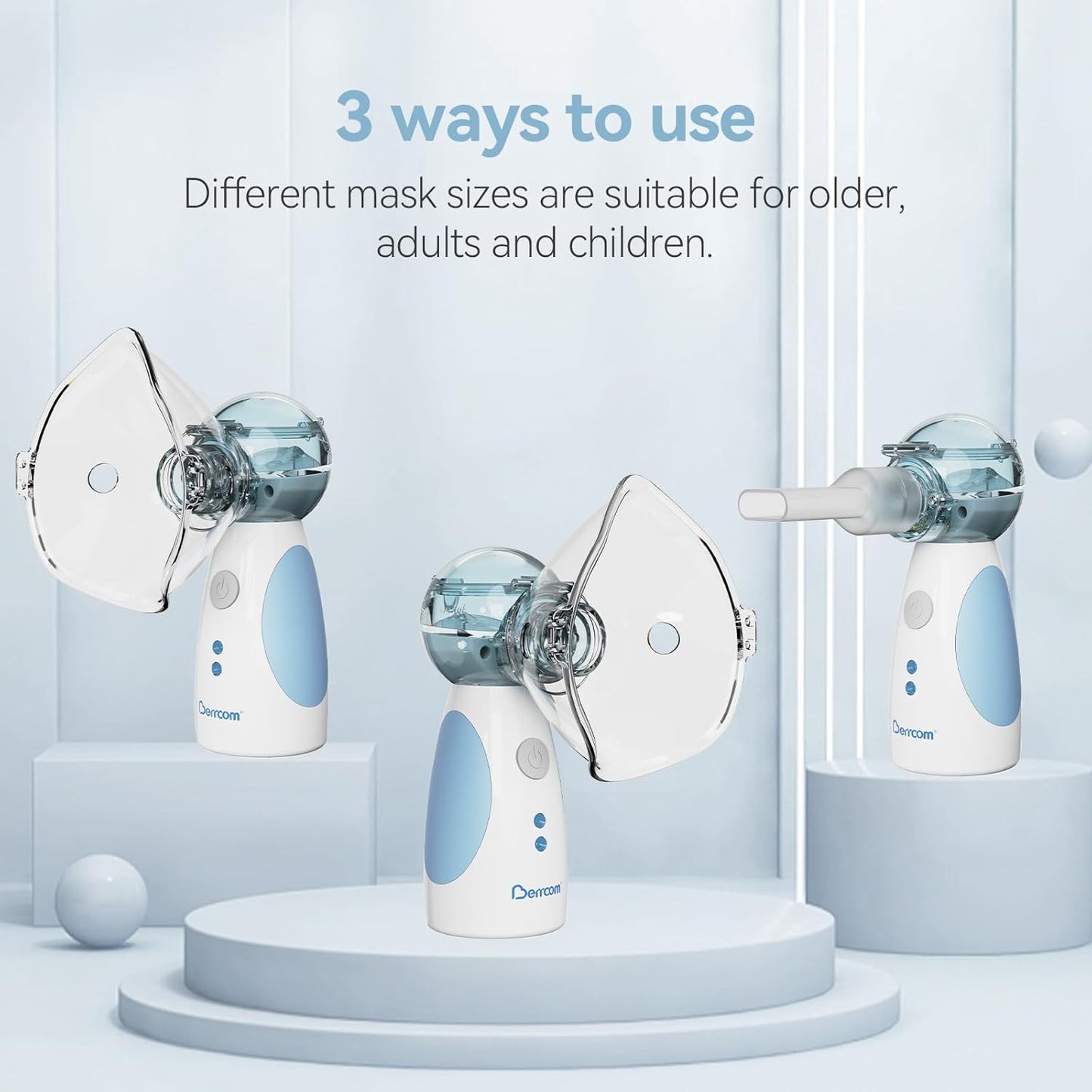 Berrcom Inhalationsgerät Vernebler für Erwachsene und Kinder Tragbar Inhalator