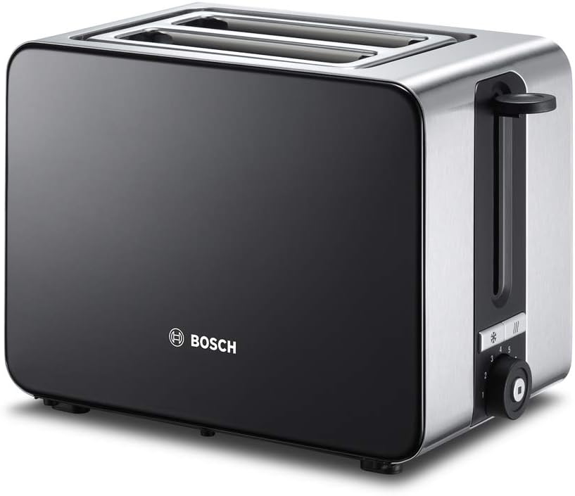 Bosch TAT7203 Kompakt-Toaster Toaster Edelstahl Brotzentrierung Safety-off