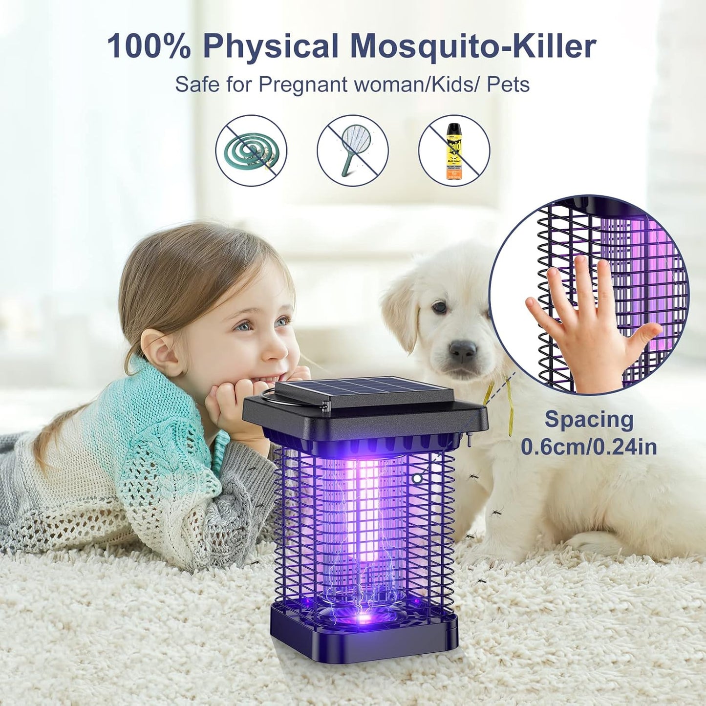 Bug Zapper EM02 Moskito Zapper mit Hochleistungs-4200V Elektrisch, Fliegenfallen