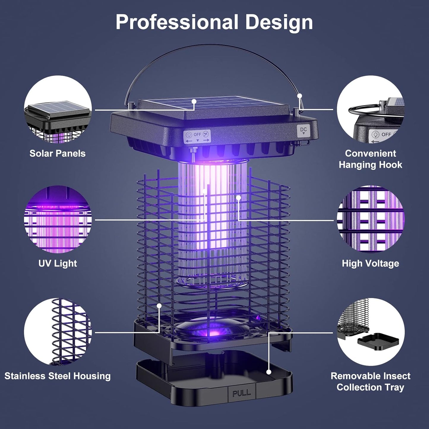 Bug Zapper EM02 Moskito Zapper mit Hochleistungs-4200V Elektrisch, Fliegenfallen