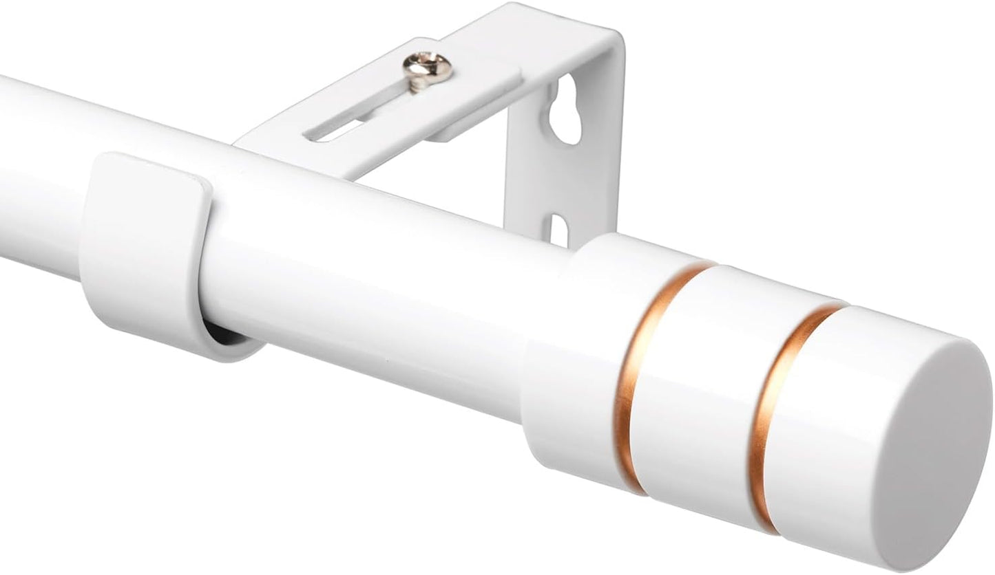 Poteaux de jardin disponibles avec pinces à embouts cylindriques 64-337 cm pour fenêtres d'habitation et de soins, blancs (2,5 cm de diamètre)