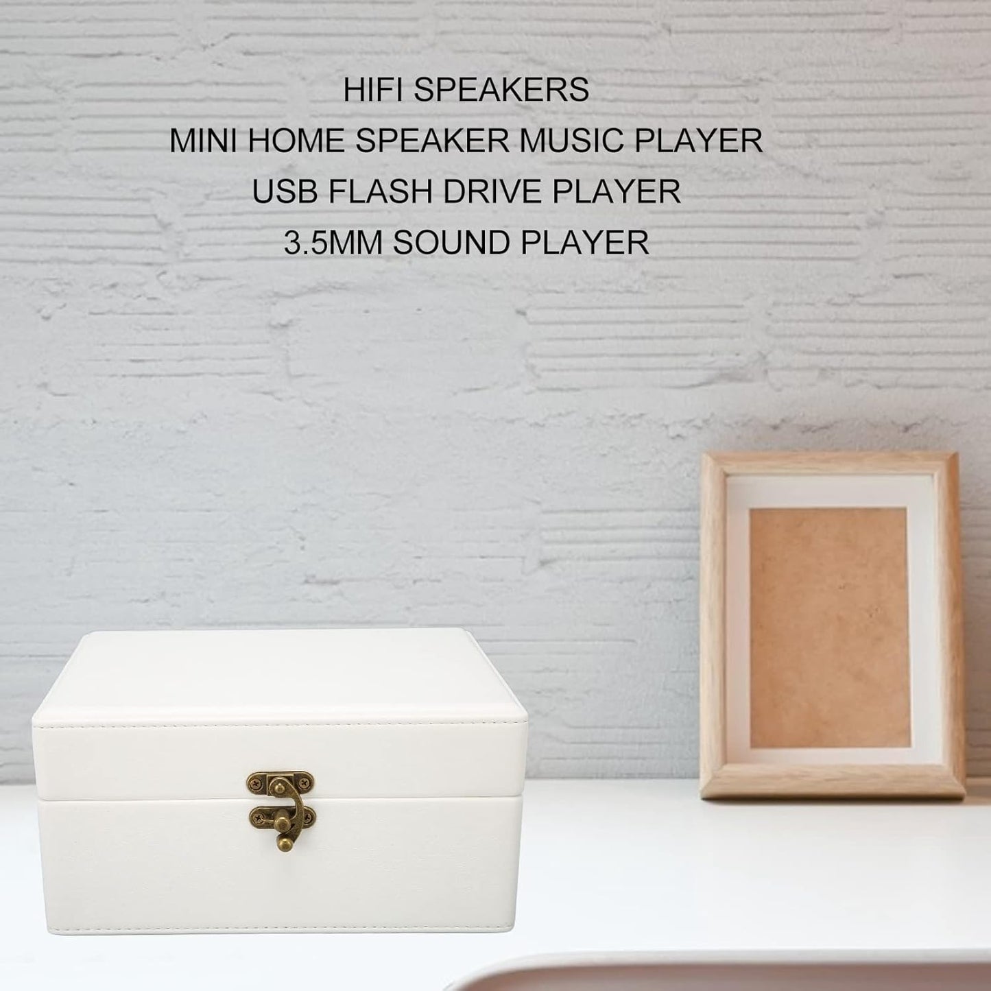 Tragbarer CD-Player,Plattenspieler mit Stereo-Sound mit zwei Lautsprechern, (weiß)