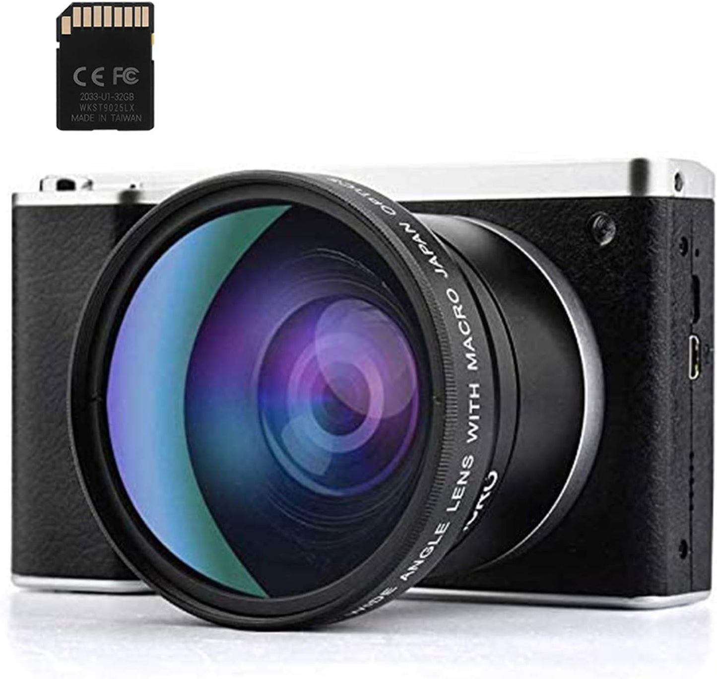 CamKing Digitalkamera 24MP FHD 1080P Kompaktkamera für Rucksacktouren mit 4,0-Zoll-LCD-Touchscreen 8X Digitalzoom-Weitwinkelobjektiv min. Kamera für Fotografie 32 GB SD-Karte enthalten