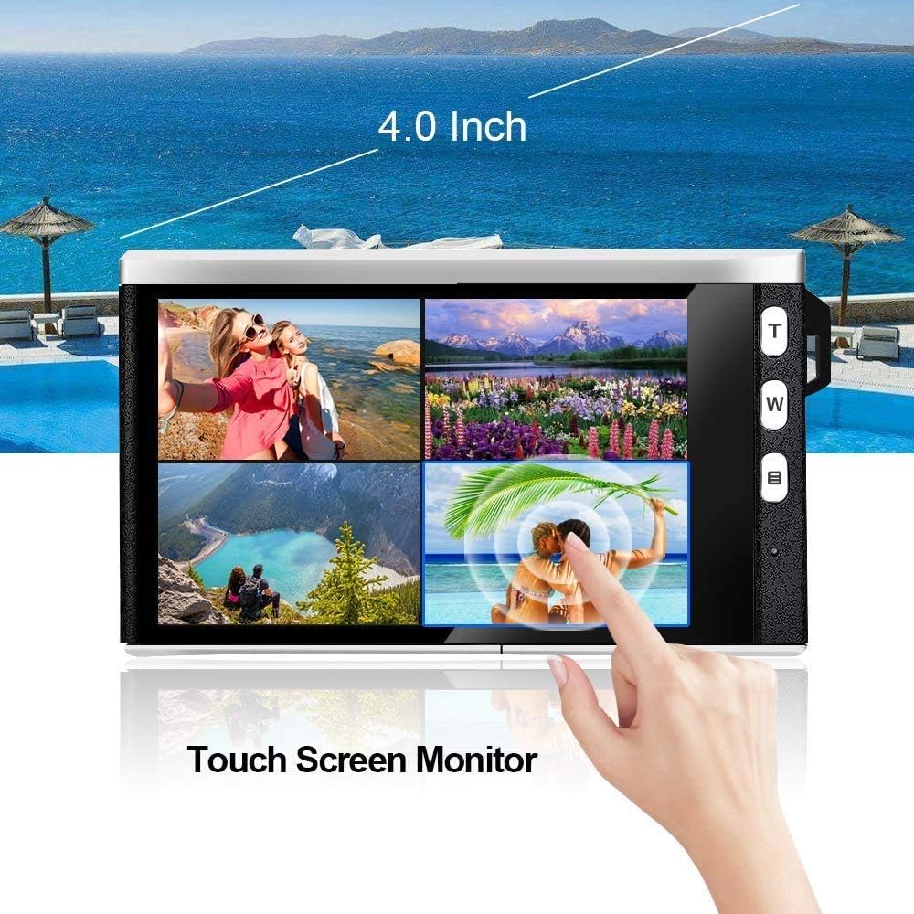 CamKing Digitalkamera 24MP FHD 1080P Kompaktkamera für Rucksacktouren mit 4,0-Zoll-LCD-Touchscreen 8X Digitalzoom-Weitwinkelobjektiv min. Kamera für Fotografie 32 GB SD-Karte enthalten
