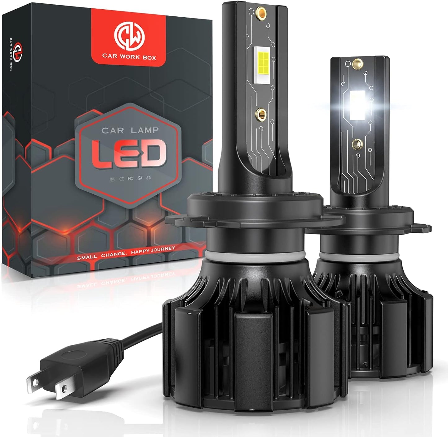 CAR WORK BOX H7 LED-Autolampen,28.000 lm, 130 W, 6500 K,2er-Pack
