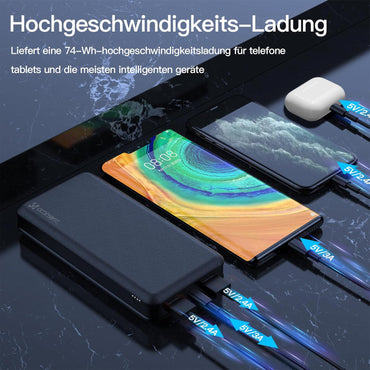 CoolReall Powerbank 20000 mAh Ladegerät mit USB C
