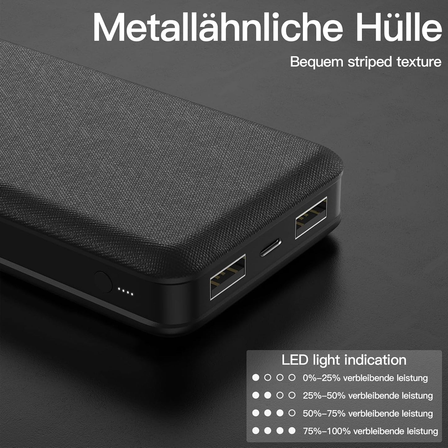 CoolReall Powerbank 20000 mAh Ladegerät mit USB C