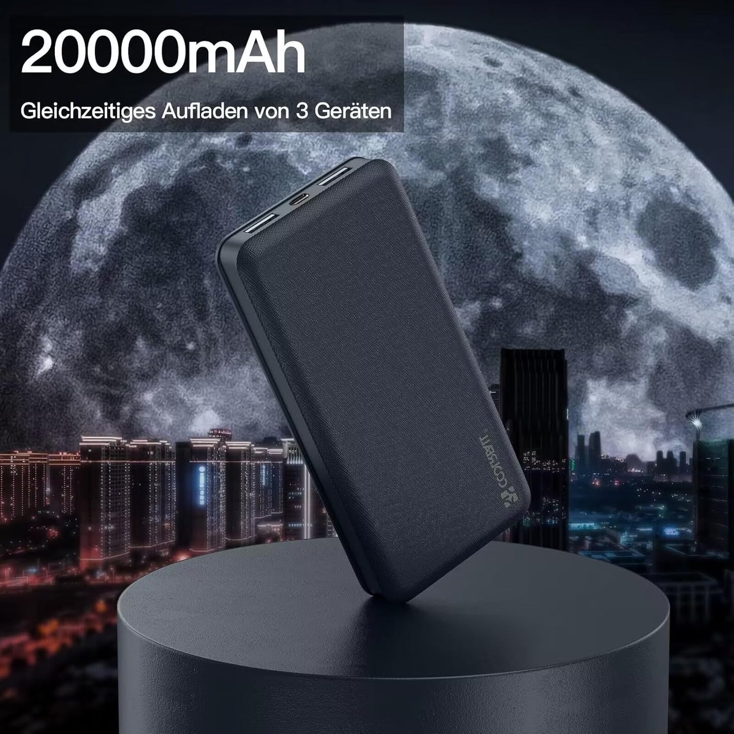 CoolReall Powerbank 20000 mAh Ladegerät mit USB C