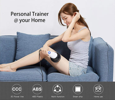 Asopal Hand-Cellulite-Massagegerät, Body-Sculpting-Maschine, elektrisches Fußmassagegerät, Gewichtsverlust, Cellulitis-Behandlung mit 4 Massagestab-Aufsätzen