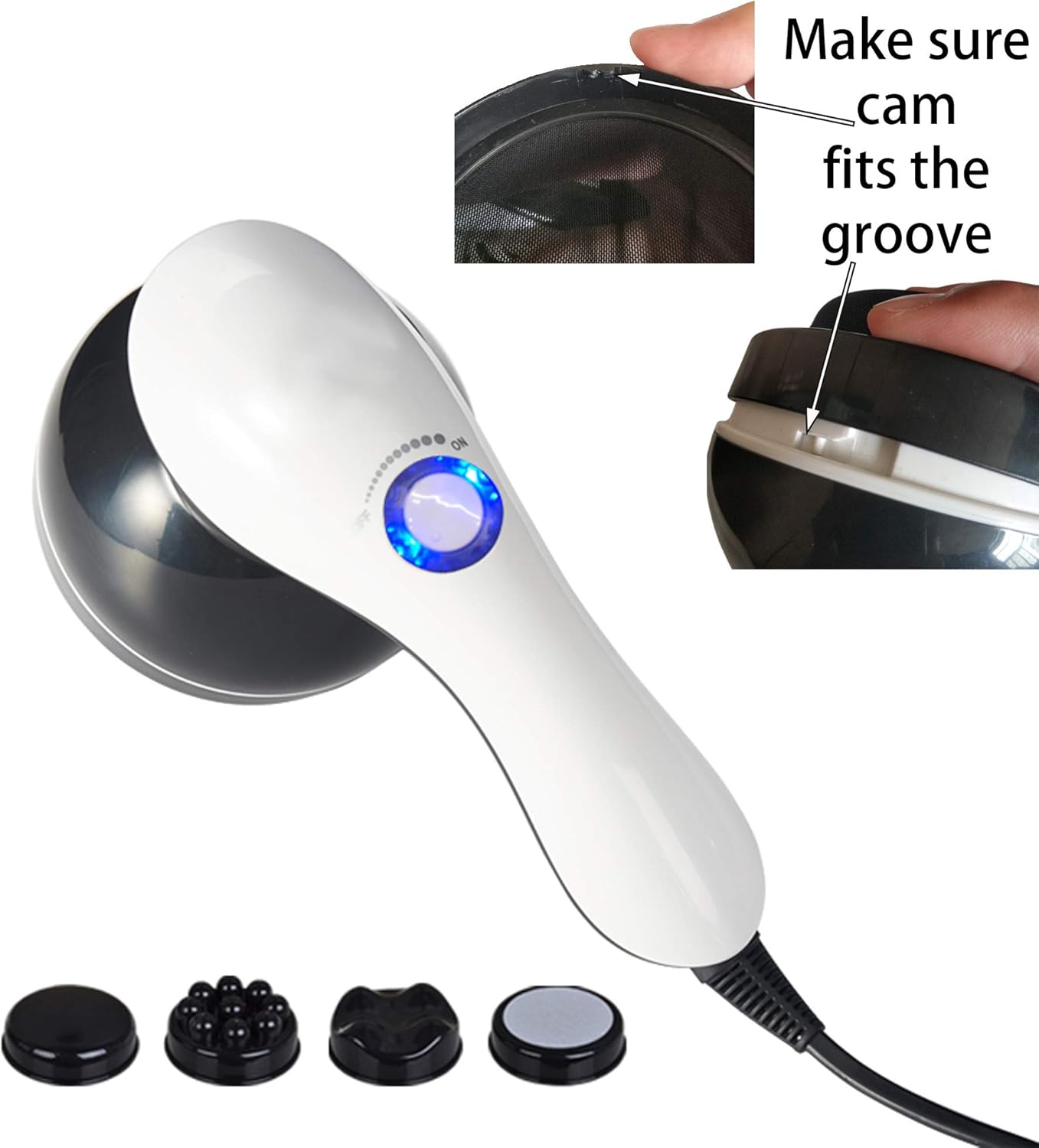 Asopal Appareil de massage anti-cellulite pour les mains, Machine de modelage du corps, Appareil de massage électrique, Perte de poids, Traitement de la cellulite avec 4 bâtons de massage