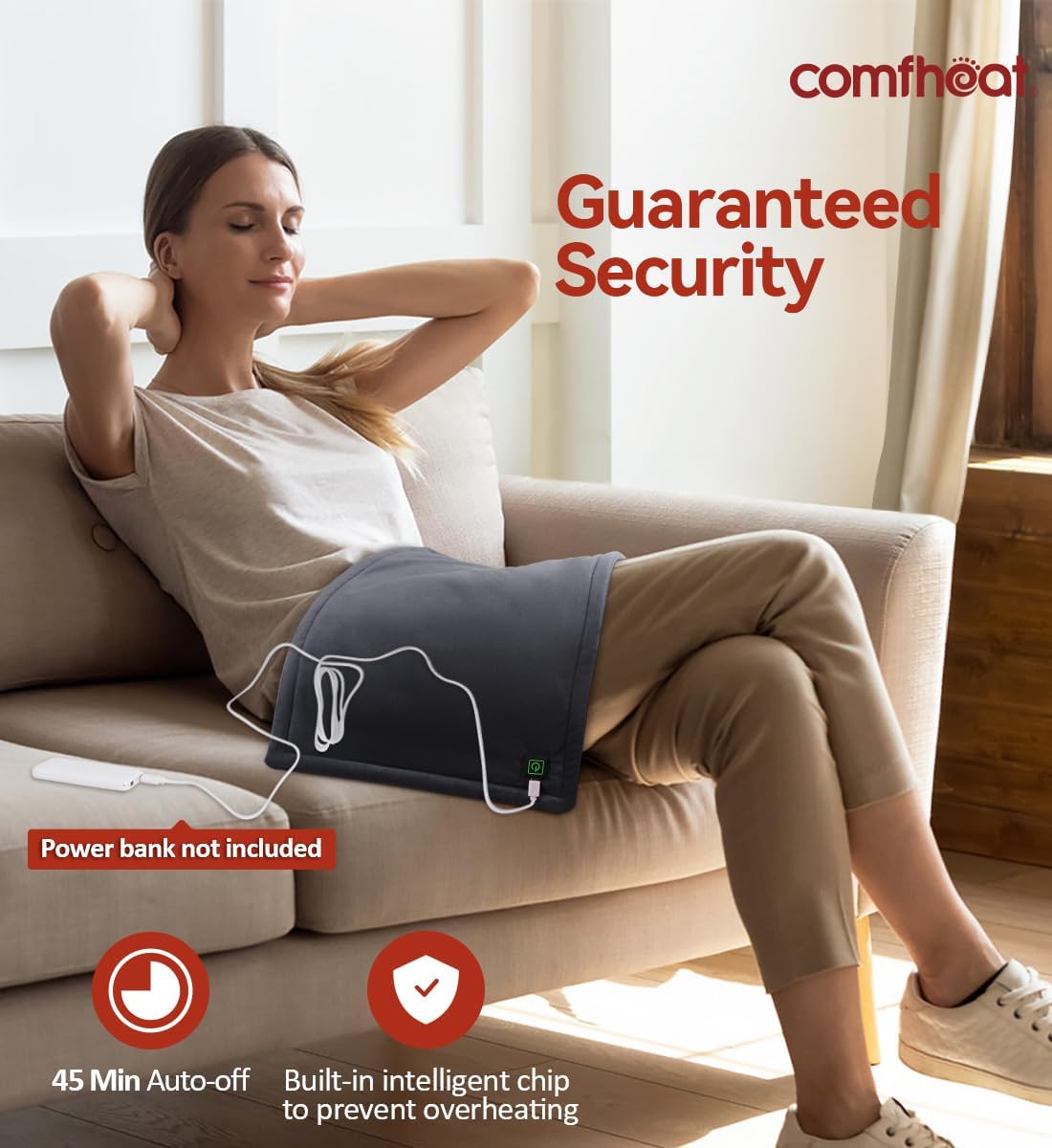 Comfheat USB-Heizkissen FSA HSA-berechtigt5 V, Wärmetherapie 3 Heizstufen