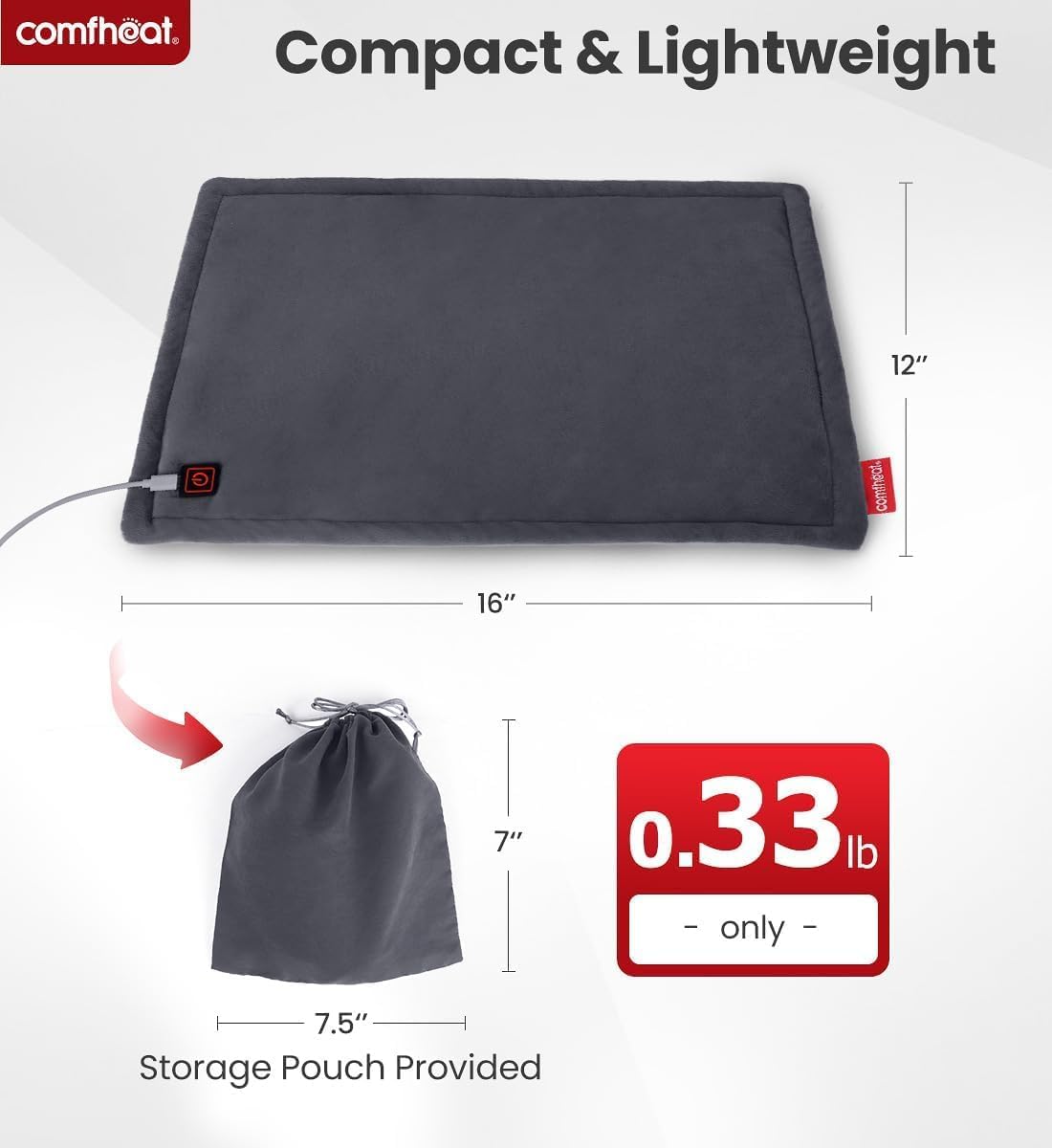 Comfheat USB-Heizkissen FSA HSA-berechtigt5 V, Wärmetherapie 3 Heizstufen