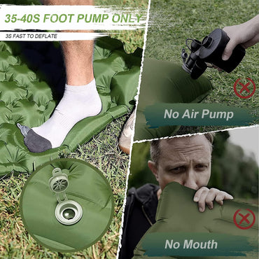 Ciskotu Isomatte Selbstaufblasend 8CM Verdicktes Luftmatratze Selbstaufblasend mit Kissen Grün