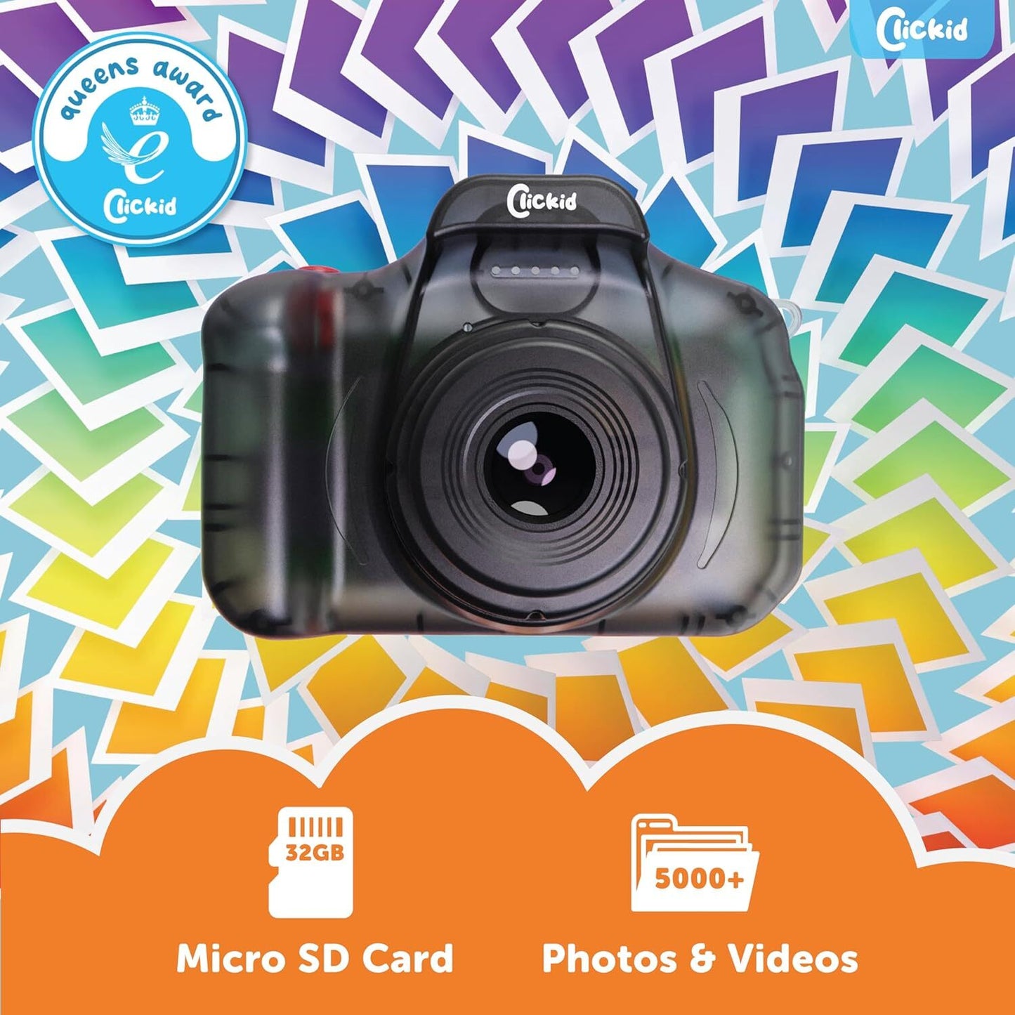 ClicKid CAM10, Fotokamera für Kinder, Dual‑Lens, 8× Zoom, 32 GB,
