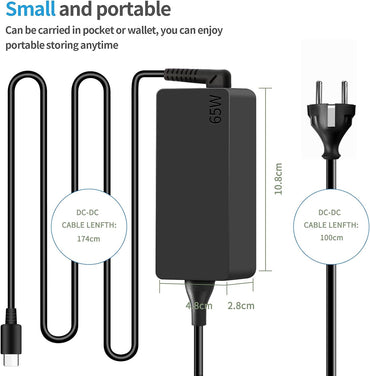 Cnamszou 65W USB C Netzteil PD Ladegerät Laptop für Lenovo ThinkPad Huawei Matebook