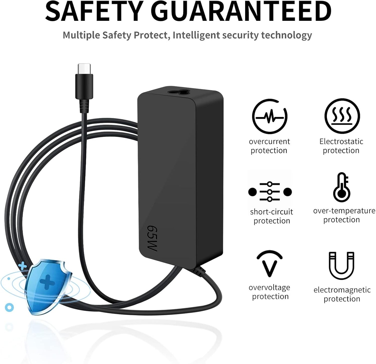 Cnamszou 65W USB C Netzteil PD Ladegerät Laptop für Lenovo ThinkPad Huawei Matebook