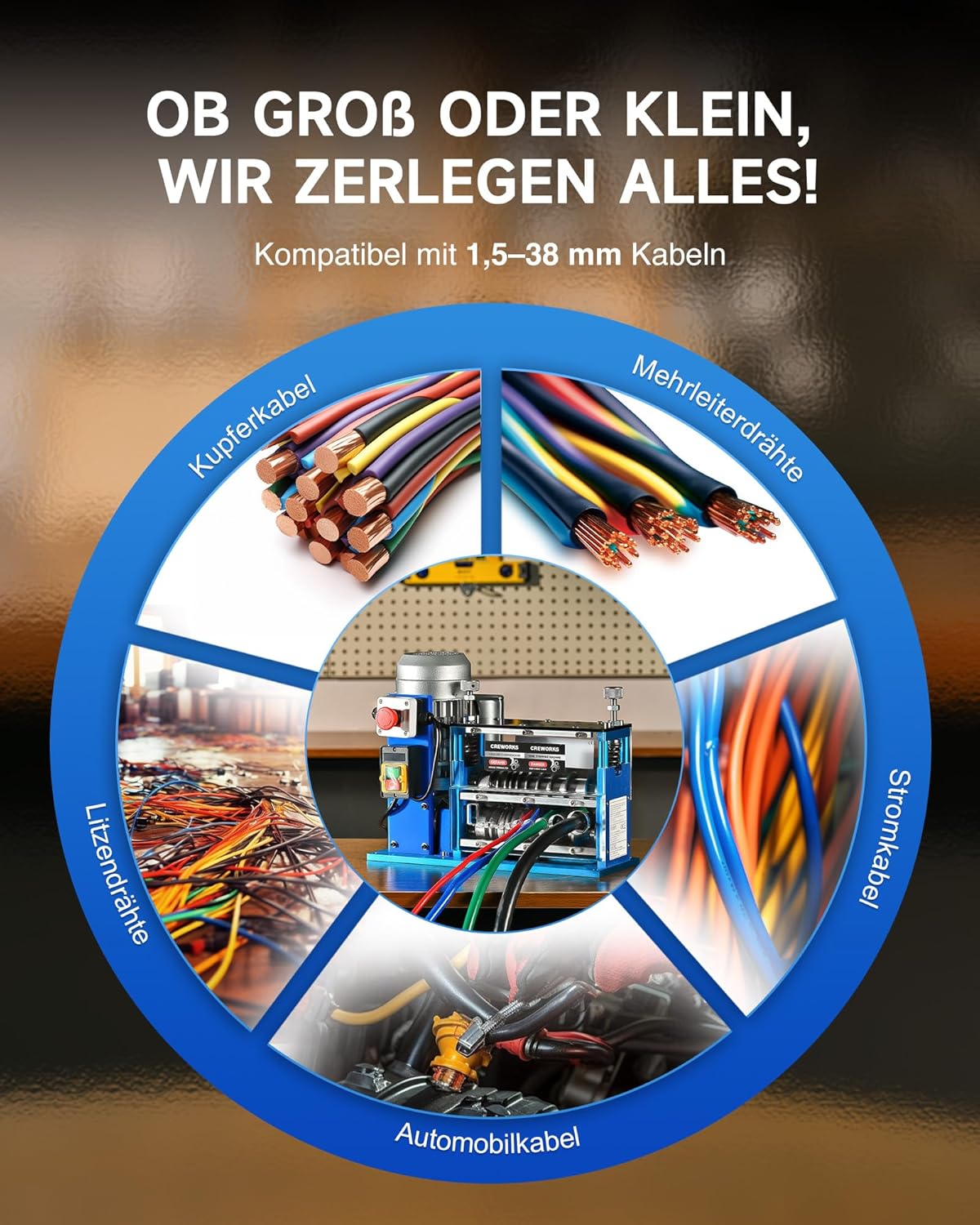 CREWORKS Ultraschallreinigungsgerät 3L mit Degas- und Sanftmodus Ultraschallreiniger mit Innenkorb