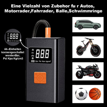 Tragbarer Luftkompressor Mini Reifenpumpe 12V 2000mAh 150PSI Luftpumpe