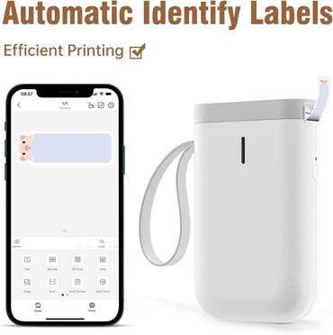 DEEPIN D11 Etikettendrucker mit Klebeband Thermo-Etikettendrucker,