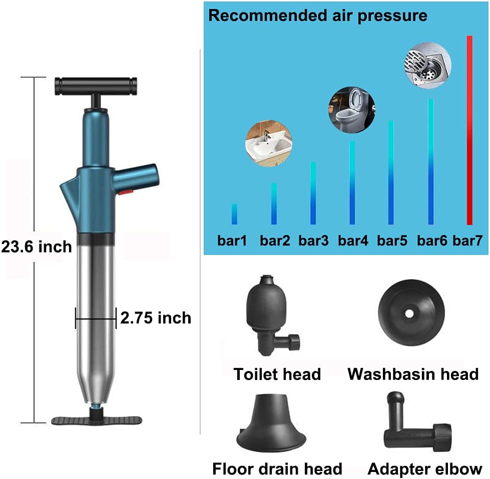 Toilettenkolben Hochdruck-Luftabfluss-Blasterpistole, Air Drain Blaster