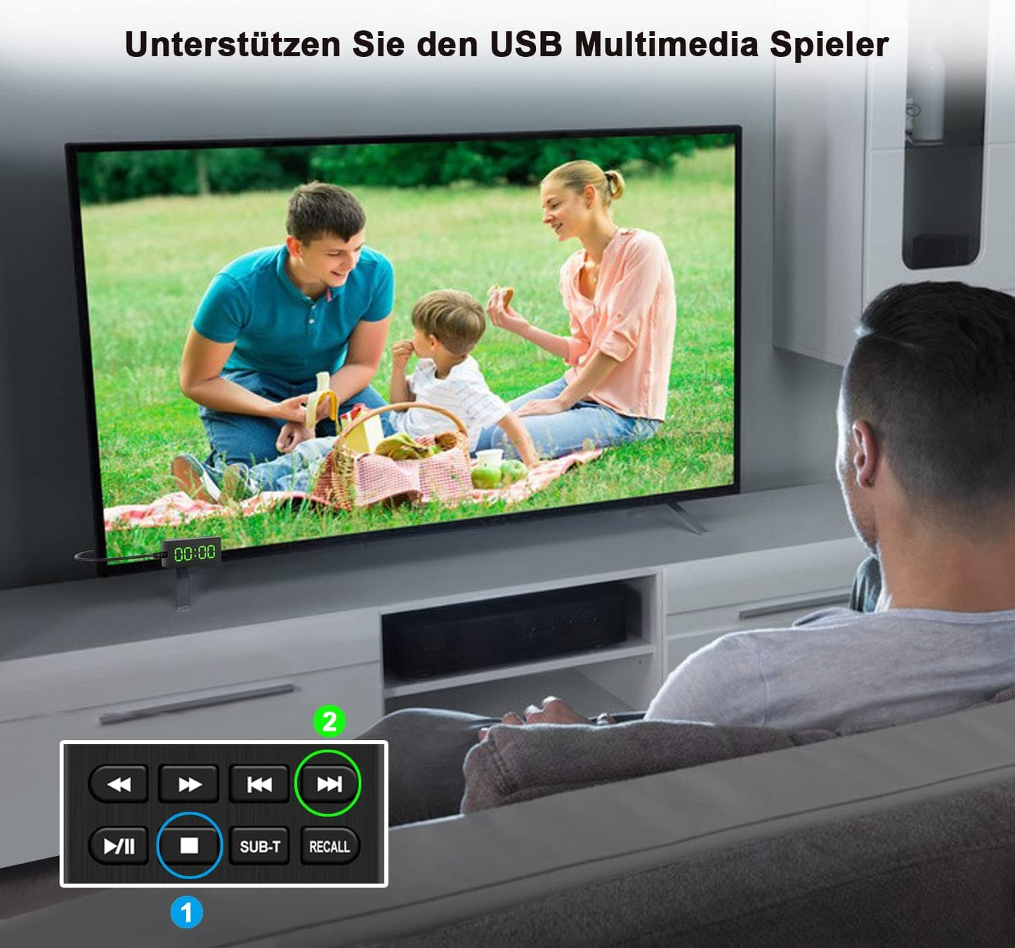 Dcolor DVB-S/S2 Sat Receiver - HDMI Full-HD 1080P Satelliten Receiver TV Stick