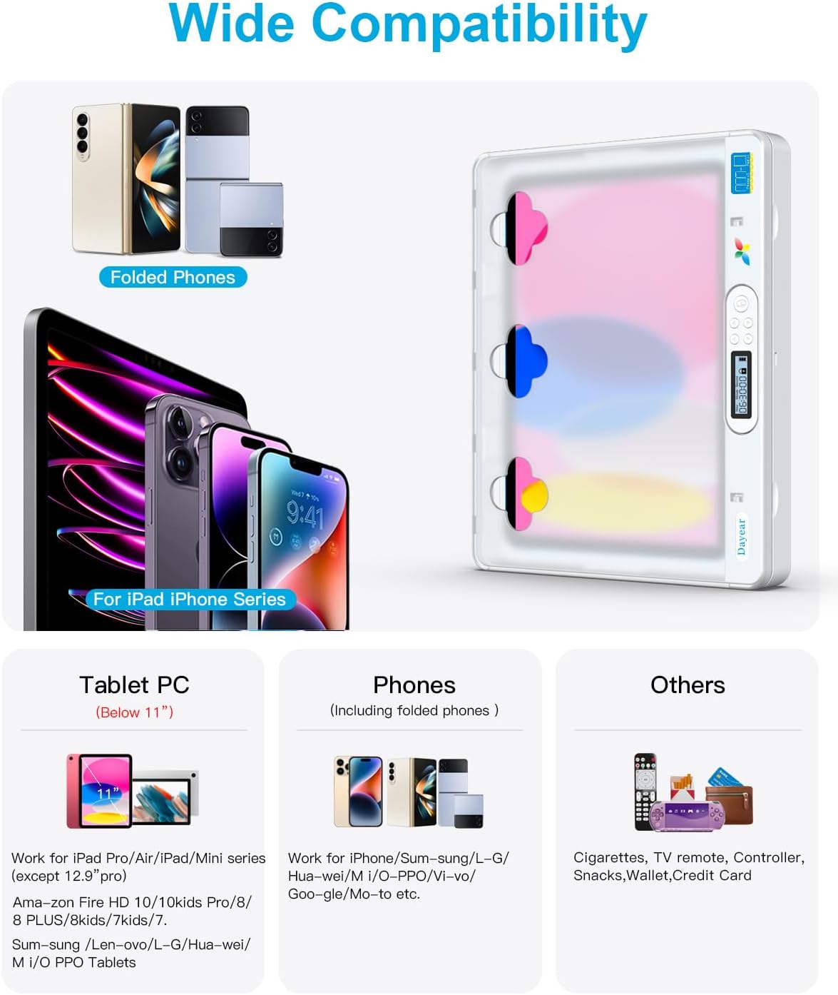 Dayear Telefon/Pad Handy Gefängnis, Handy Timer Lock Box für Phone/iPad/Tablet/TV Controller