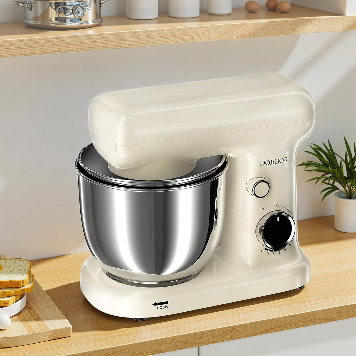 DOBBOR Küchenmaschine Knetmaschine Mit 2.5L+3L Dual-Schalen,1500w