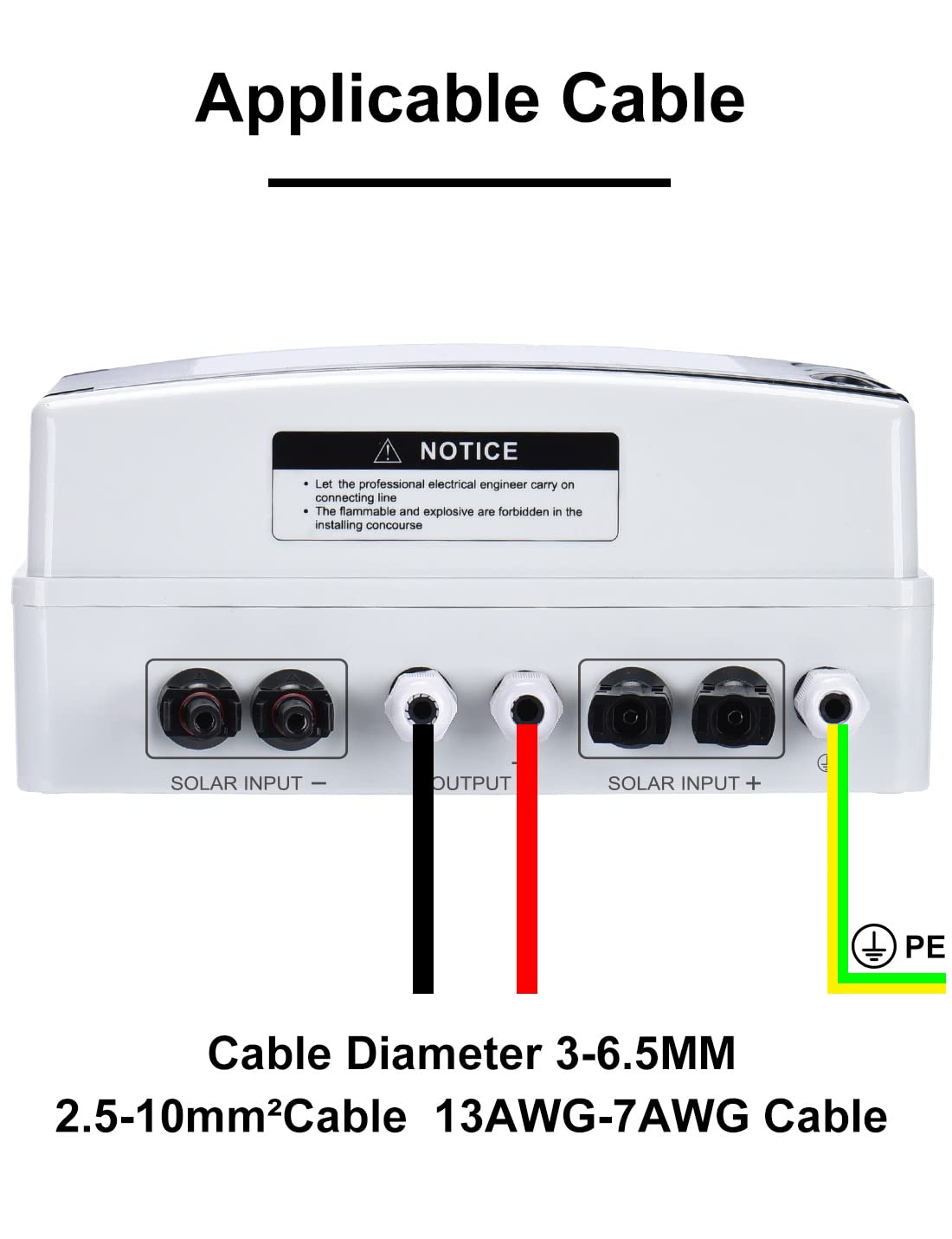 Dihool DC Überspannungsschutz PV Anschlusssysteme DC500V 15A 2 String Blitzschutz Für PV anlage Photovoltaik IP65 Gehäuse (2x 15A in, 1x 25A out)