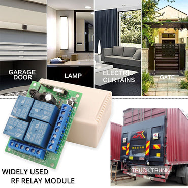 DieseRC DC12V 4CH Fernbedienungsschalter RF Drahtloses Relais Empfänger Modul